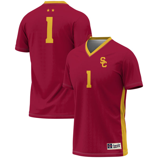 #1 USC Trojans Lightweight Soccer Fashion Jersey - Cardinal