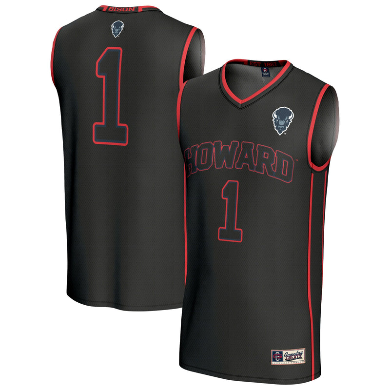Howard Bison Basketball Jersey, Black Fashion Lightweight Sportswear Jersey Shirt, Sleeveless Athletic Tank Jersey, Casual Gift for Men