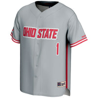 Ohio State Buckeyes Lightweight Baseball Jersey, Gray Sportswear Jersey Shirt, Lightweight Breathable Athletic Jersey, Casual Gift for Men