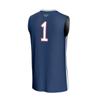 Florida Atlantic Owls Basketball Jersey, Navy Lightweight Sportswear Jersey Shirt, Sleeveless Athletic Tank Jersey, Casual Gift for Men