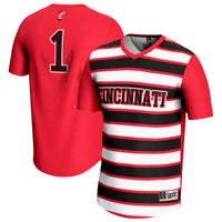 Cincinnati Bearcats Soccer Jersey, Red Fashion Lightweight Sportswear Jersey Shirt, Lightweight Breathable Athletic Jersey, Casual Gift for Men