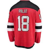 Ondrej Palat New Jersey Devils Hockey Jersey, Red Breakaway Home Sportswear Jersey Shirt, Long Sleeve Hockey Sweater Jersey, Casual Gift for Men