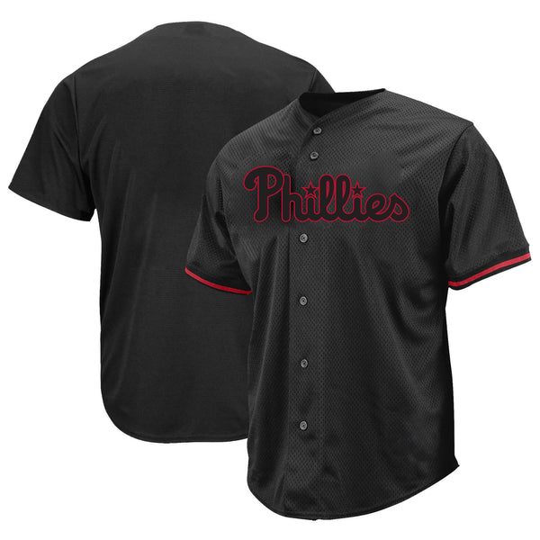 Philadelphia Phillies Black Big & Tall Pop Fashion Jersey