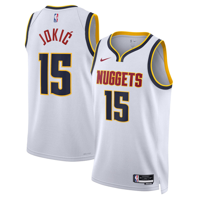 Nikola Jokić Denver Nuggets Basketball Jersey, White Swingman Sportswear Jersey Shirt, Sleeveless Athletic Tank Jersey, Casual Gift for Men