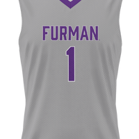 Furman Paladins Basketball Jersey, Gray Lightweight Sportswear Jersey Shirt, Sleeveless Athletic Tank Jersey, Casual Gift for Men