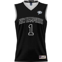 New Hampshire Wildcats Basketball Jersey, Black Lightweight Sportswear Jersey Shirt, Sleeveless Athletic Tank Jersey, Casual Gift for Men