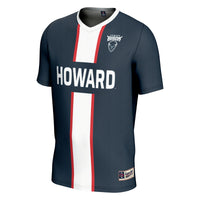 Howard Bison Soccer Jersey, Navy Fashion Lightweight Sportswear Jersey Shirt, Lightweight Breathable Athletic Jersey, Casual Gift for Men