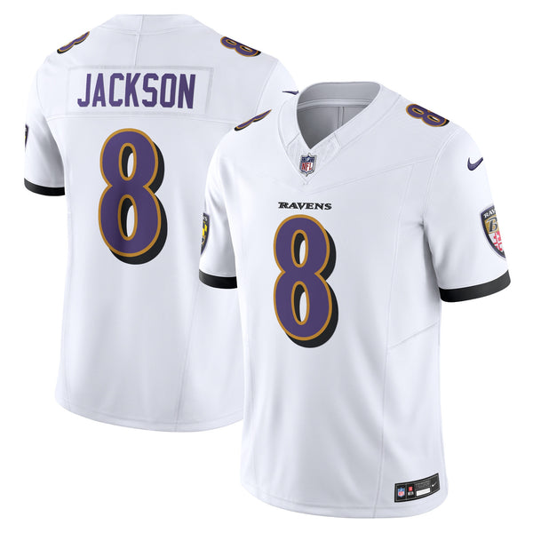 Baltimore Ravens Lamar Jackson White Limited Jersey