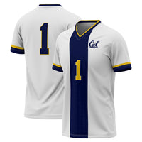 Cal Bears Soccer Jersey, White Fashion Lightweight Sportswear Jersey Shirt, Lightweight Breathable Athletic Jersey, Casual Gift for Men
