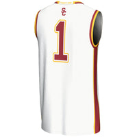 USC Trojans Basketball Jersey, White Lightweight Sportswear Jersey Shirt, Sleeveless Athletic Tank Jersey, Casual Gift for Men