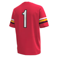 Maryland Terrapins Football Jersey, Red Replica Sportswear Jersey Shirt, Lightweight Breathable Athletic Jersey, Casual Gift for Men