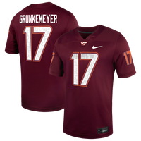Virginia Tech Hokies Football Jersey, Maroon Game Home Sportswear Jersey Shirt, Lightweight Breathable Athletic Jersey, Casual Gift for Men