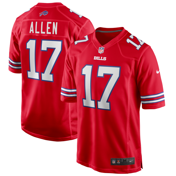 Buffalo Bills Josh Allen Red Alternate Game Player Jersey