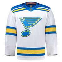 St. Louis Blues Hockey Jersey, White Authentic Away Sportswear Jersey Shirt, Long Sleeve Hockey Sweater Jersey, Casual Gift for Men