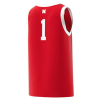 Nebraska Huskers Basketball Jersey, Scarlet Replica Swingman Sportswear Jersey Shirt, Sleeveless Athletic Tank Jersey, Casual Gift for Men