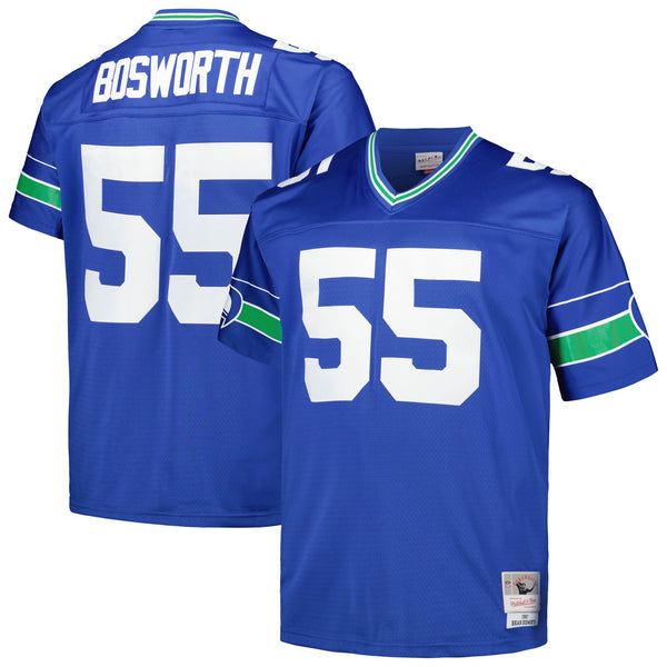 Seattle Seahawks Brian Bosworth Royal Big & Tall 1987 Legacy Retired Player Jersey