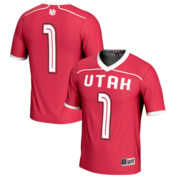 Utah Utes #1 Lightweight Lacrosse Jersey - Red