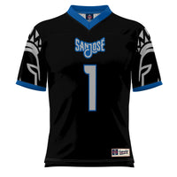 San Jose State Spartans Football Jersey, Black Sportswear Jersey Shirt, Lightweight Breathable Athletic Jersey, Casual Gift for Men