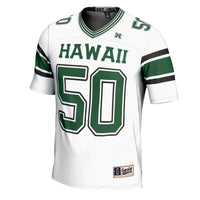 Hawaii Rainbow Warriors Football Jersey, White Sportswear Jersey Shirt, Lightweight Breathable Athletic Jersey, Casual Gift for Men