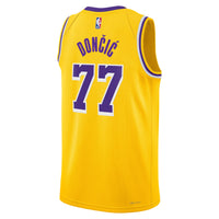 Luka Dončić Los Angeles Lakers Basketball Jersey, Gold Swingman Sportswear Jersey Shirt, Sleeveless Athletic Tank Jersey, Casual Gift for Men