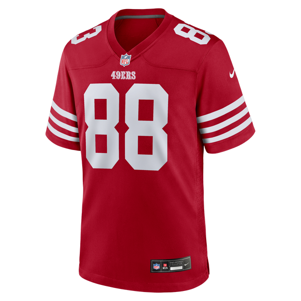 San Francisco 49ers Jake Tonges Scarlet Team Game Jersey