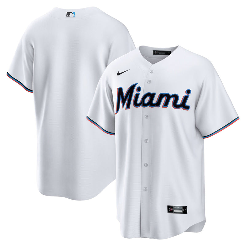 Miami Marlins Baseball Jersey, White Replica Sportswear Jersey Shirt, Lightweight Breathable Athletic Jersey, Casual Gift for Men, Style 4784230