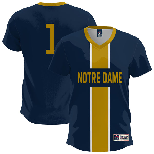 Navy Notre Dame Fighting Irish Lightweight Soccer Fashion Jersey