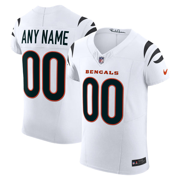 Cincinnati Bengals White Elite Custom Jersey
