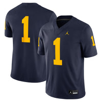 Michigan Wolverines Football Jersey, Navy Game Sportswear Jersey Shirt, Lightweight Breathable Athletic Jersey, Casual Gift for Men