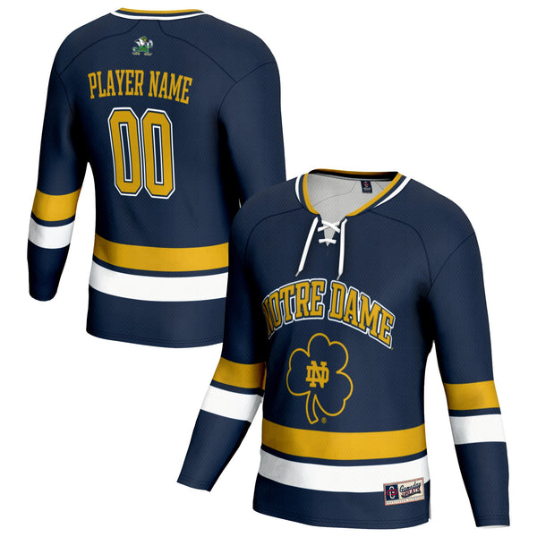 Notre Dame Fighting Irish NIL Pick-A-Player Lightweight Hockey Jersey - Navy