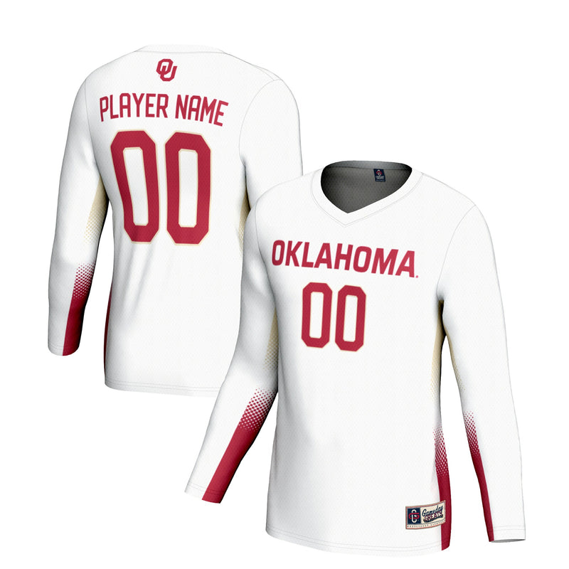 Oklahoma Sooners Volleyball Jersey, White Lightweight Sportswear Jersey Shirt, Lightweight Breathable Athletic Jersey, Casual Gift for Men