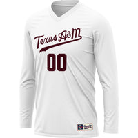 Texas A&M Aggies Volleyball Jersey, White Lightweight Sportswear Jersey Shirt, Lightweight Breathable Athletic Jersey, Casual Gift for Men