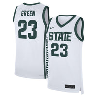 Michigan State Spartans Basketball Jersey, White Replica Sportswear Jersey Shirt, Sleeveless Athletic Tank Jersey, Casual Gift for Men