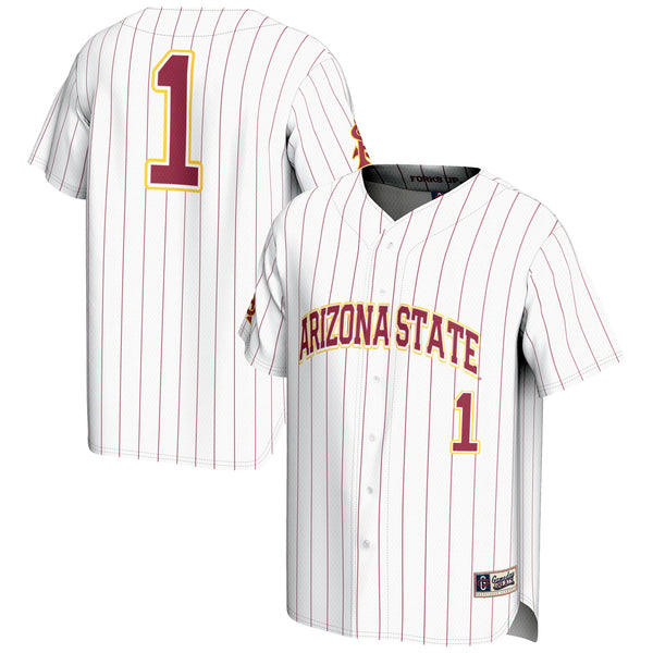#1 White Arizona State Sun Devils Lightweight Baseball Jersey