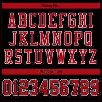 Custom Football Jersey, Black Red White Sportswear Jersey Shirt, Athletic Mesh Moisture Wicking Jersey, Casual Gift for Men