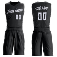 Custom Basketball Jersey, Black White Sportswear Jersey Shirt, Athletic Mesh Moisture Wicking Jersey, Casual Gift for Men, Style Black0042