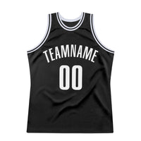 Custom Basketball Jersey, Black White Sportswear Jersey Shirt, Athletic Mesh Moisture Wicking Jersey, Casual Gift for Men, Style Black0265
