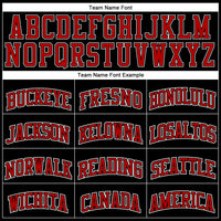 Custom Basketball Jersey, Black Red White Sportswear Jersey Shirt, Athletic Mesh Moisture Wicking Jersey, Casual Gift for Men, Style Black0490