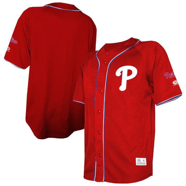 Philadelphia Phillies Red Team Color Full-Button Fashion Jersey