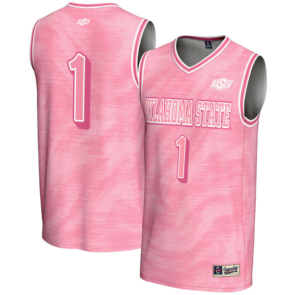 #1 Oklahoma State Cowboys Lightweight Basketball Fashion Jersey - Pink