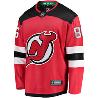 Jack Hughes New Jersey Devils Hockey Jersey, Red Breakaway Sportswear Jersey Shirt, Long Sleeve Hockey Sweater Jersey, Casual Gift for Men