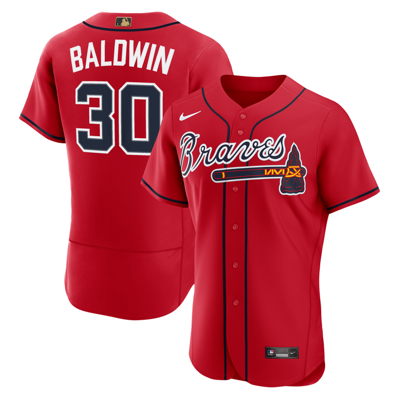 Drake Baldwin Atlanta Braves Baseball Jersey, Red Authentic Sportswear Jersey Shirt, Lightweight Breathable Athletic Jersey, Casual Gift for Men