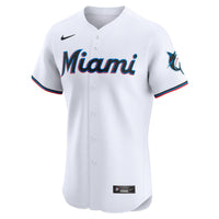 Eury Perez Miami Marlins Baseball Jersey, White Elite Home Sportswear Jersey Shirt, Lightweight Breathable Athletic Jersey, Casual Gift for Men