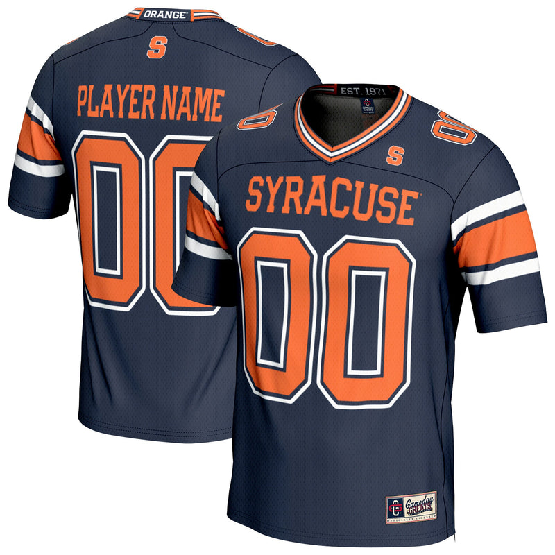 Syracuse Orange Football Jersey, Navy Fashion Lightweight Sportswear Jersey Shirt, Lightweight Breathable Athletic Jersey, Casual Gift for Men