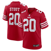 Upton Stout San Francisco 49ers Football Jersey, Scarlet Sportswear Jersey Shirt, Lightweight Breathable Athletic Jersey, Casual Gift for Men