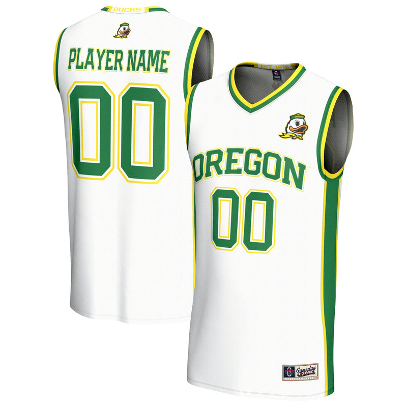 Oregon Ducks Basketball Jersey, White Fashion Lightweight Sportswear Jersey Shirt, Sleeveless Athletic Tank Jersey, Casual Gift for Men