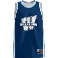 Washburn Ichabods Basketball Jersey, Blue Lightweight Sportswear Jersey Shirt, Sleeveless Athletic Tank Jersey, Casual Gift for Men