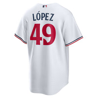 Pablo López Minnesota Twins Baseball Jersey, White Replica Sportswear Jersey Shirt, Lightweight Breathable Athletic Jersey, Casual Gift for Men