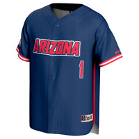 Arizona Wildcats Baseball Jersey, Navy Fashion Lightweight Sportswear Jersey Shirt, Lightweight Breathable Athletic Jersey, Casual Gift for Men