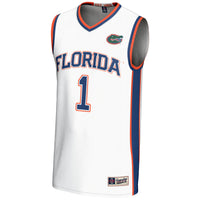 Florida Gators Basketball Jersey, White Sportswear Jersey Shirt, Sleeveless Athletic Tank Jersey, Casual Gift for Men, Style 200724638